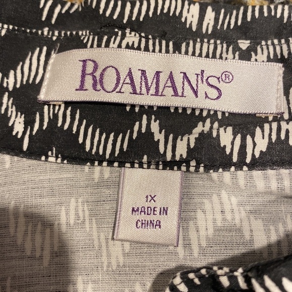 C womens Roamans casual button down long sleeve plus size shirt 1X. EUC - Picture 3 of 4